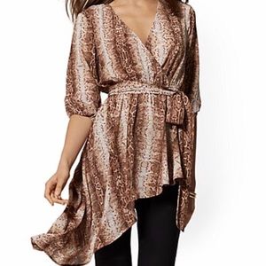 NY & Company snakeskin blouse